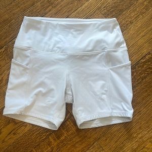 Oalka white bike shorts
